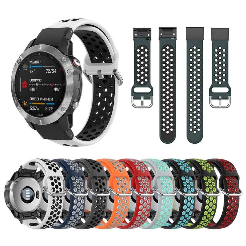 Браслет силиконовый для Garmin Fenix 6X Pro 5X Plus 3 3HR |