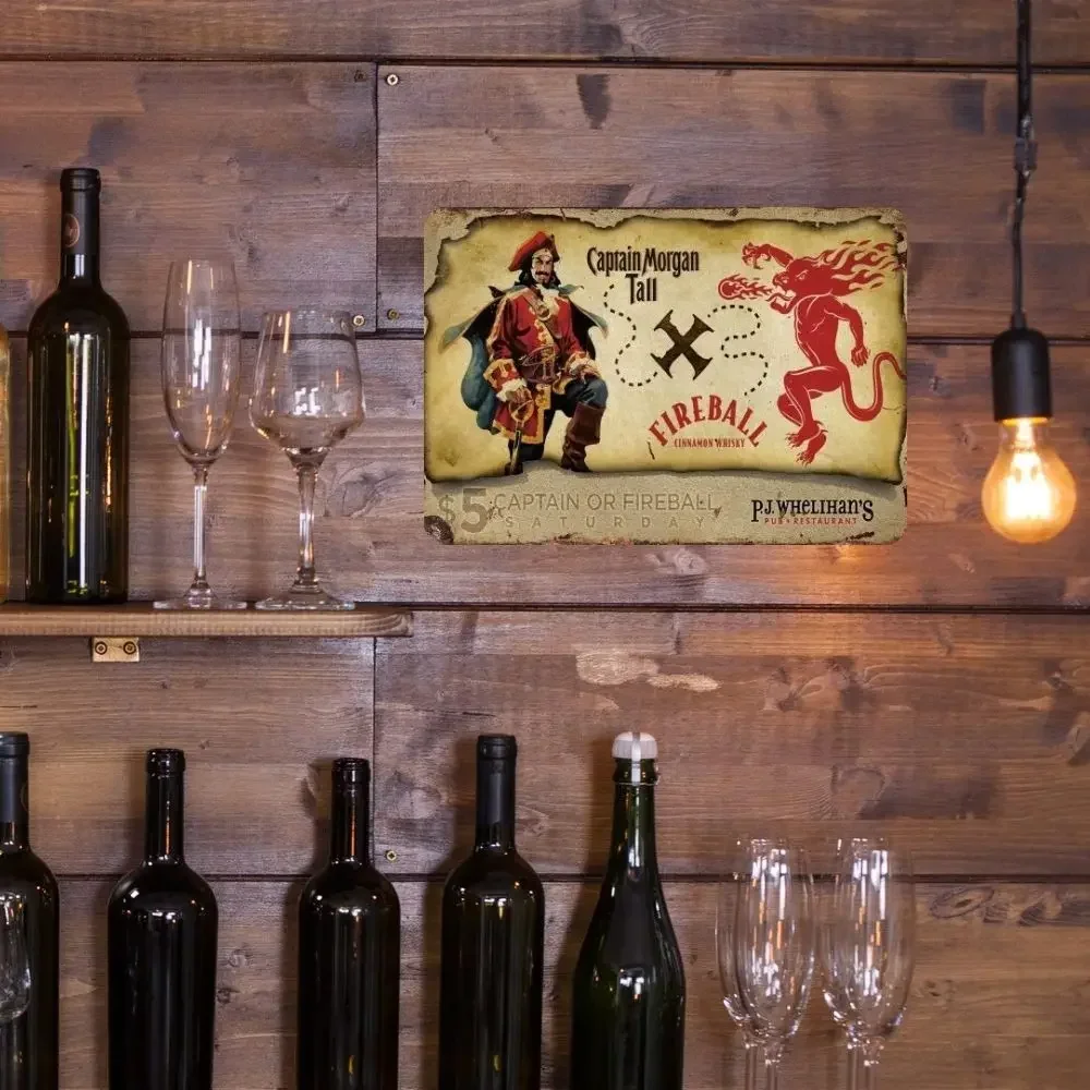 1 шт. INEED винтажная алюминиевая вывеска Капитан Морган плакат Декор для бара паба
