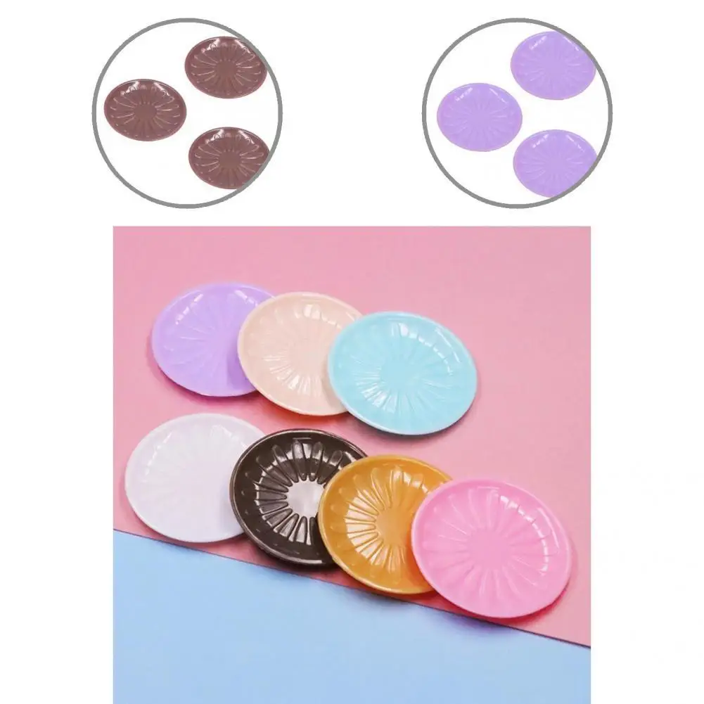 

Пластиковая эффективная игрушечная тарелка для кукольного домика, 3 шт., миниатюрная тарелка «сделай сам», имитация для дома