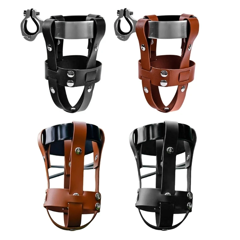 25UC Дорожный велосипед Держатель для бутылок с водой Винтажный кожаный держатель