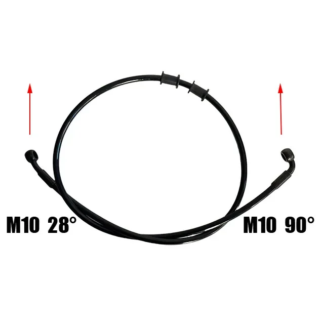 

Гидравлический тормозной шланг с оплеткой из нержавеющей стали AN3 Moto, усиленная тормозная трубка сцепления M10 0 ° 28 ° 90 ° Передний задний тормозной шланг Ptfe1/8