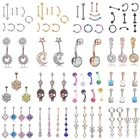 29 стильных стальных колец для пупка Хрустальный пирсинг пупка Солнце Луна пупок пирсинг серьги для пупка пирсинг сексуальное ювелирное изделие для тела Ombligo