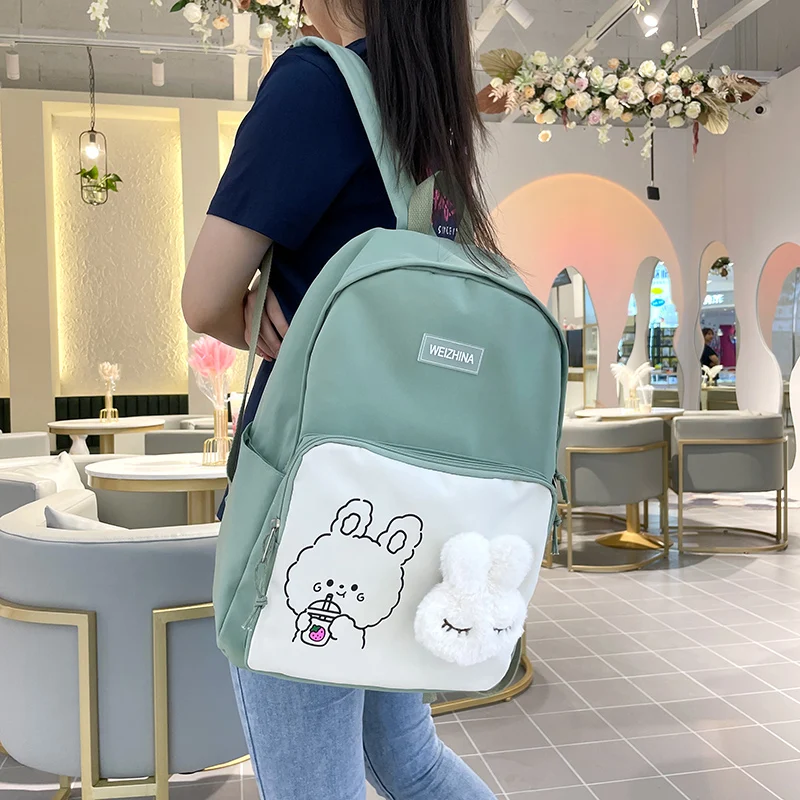 Women's Oxford Backpack for Female Student Large Capacity School Bag Patchwork Travel Rucksack Teenages Girls Anti Theft Bookbag