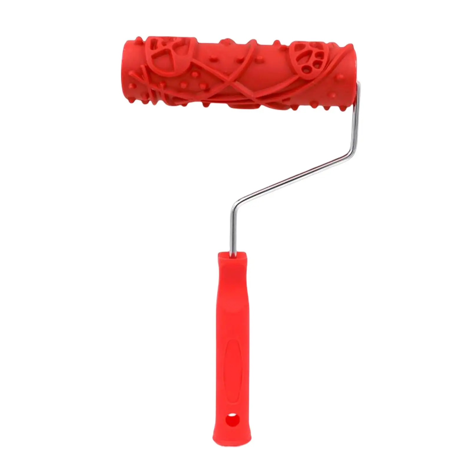 

7" Patterned Paint Roller Painting Tool European Style with Plastic Handle Texture Soft Rubber Roller Room Decoration