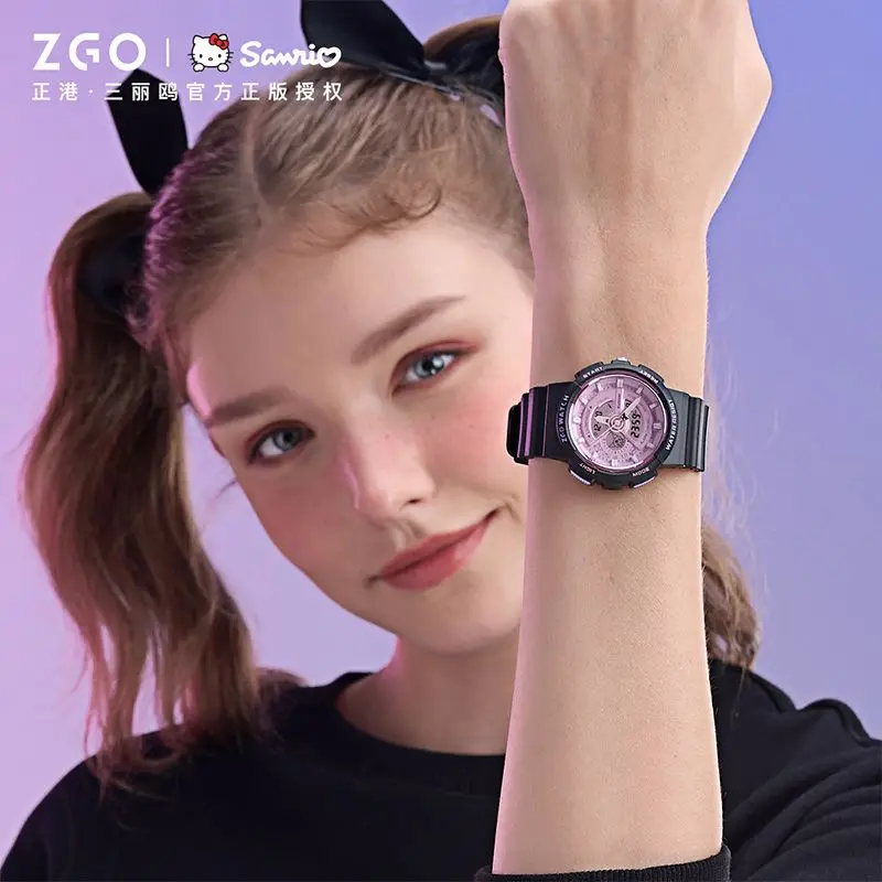 

Sanlio Co-фирменные электронные часы Instagram Xiaozhongsen Kulomi часы Праздничные подарки девушки для учащихся средней школы