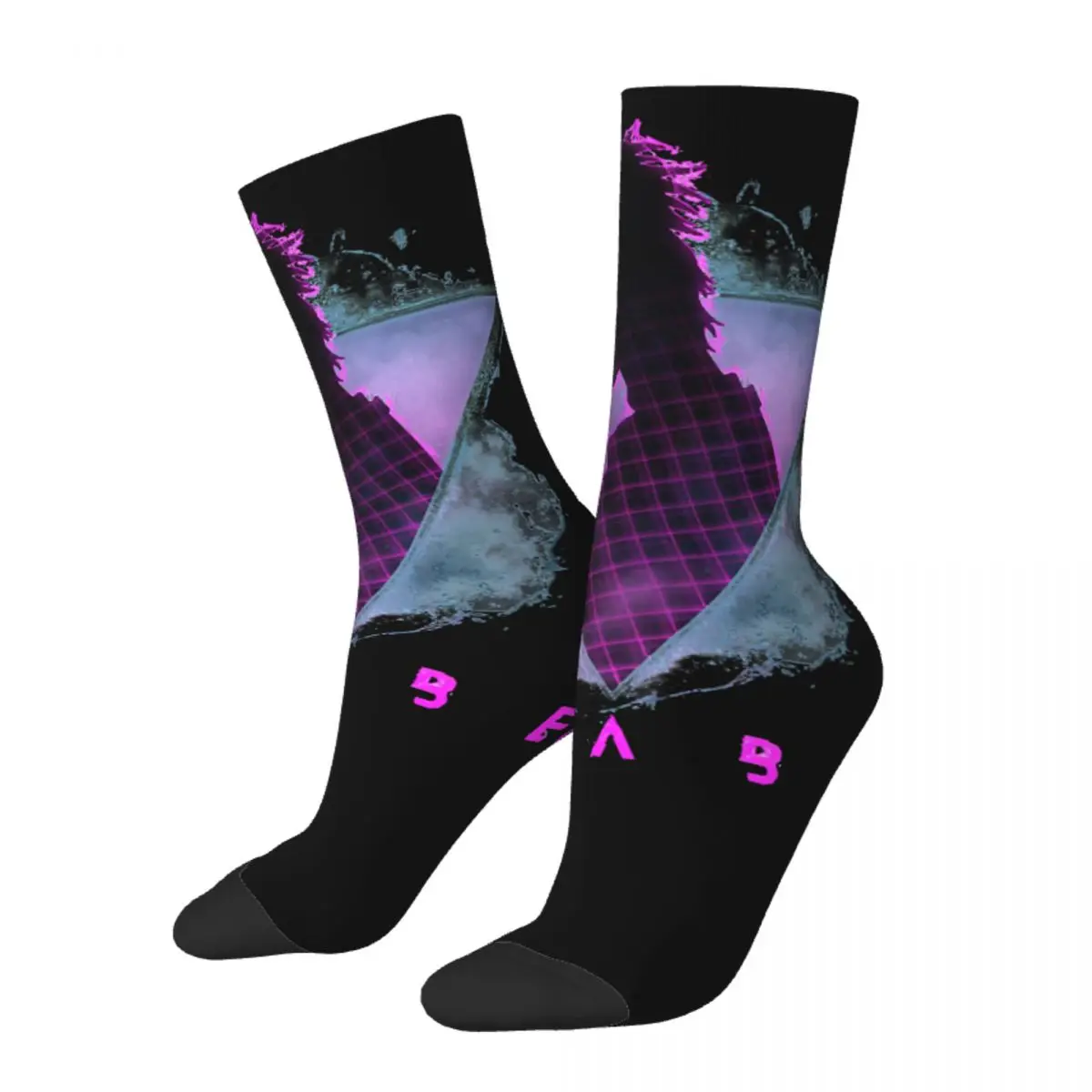 

Happy Funny Men's Socks Okabe Vintage Harajuku Steins Gate Anime Street Style Novelty Casual Crew Crazy Sock Gift Printed