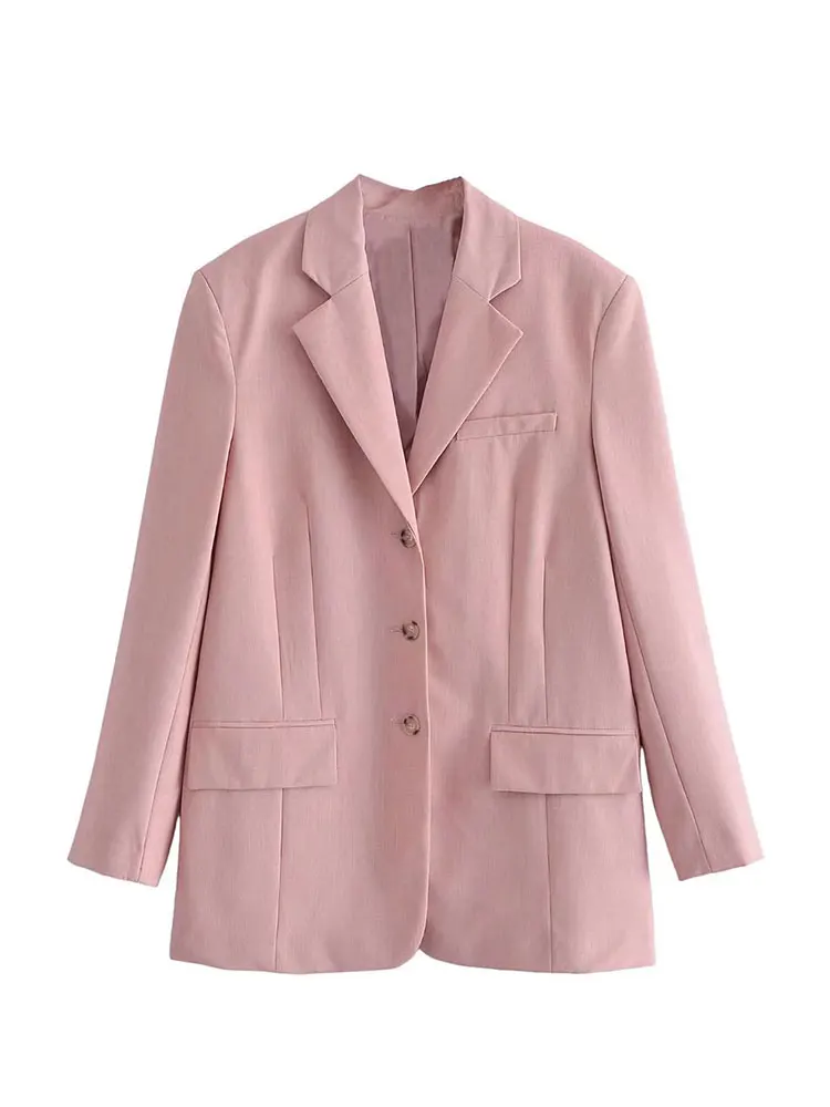 

Женский блейзер в британском стиле Nlzgmsj ZBZA, элегантный пиджак свободного покроя с длинным рукавом, 202202