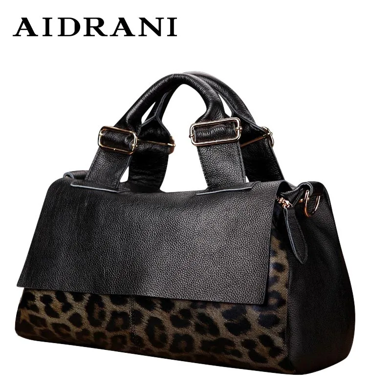2023 new leather large-capacity bag women's bag western-style leopard-print handbag mother's soft leather bag large-capacity
