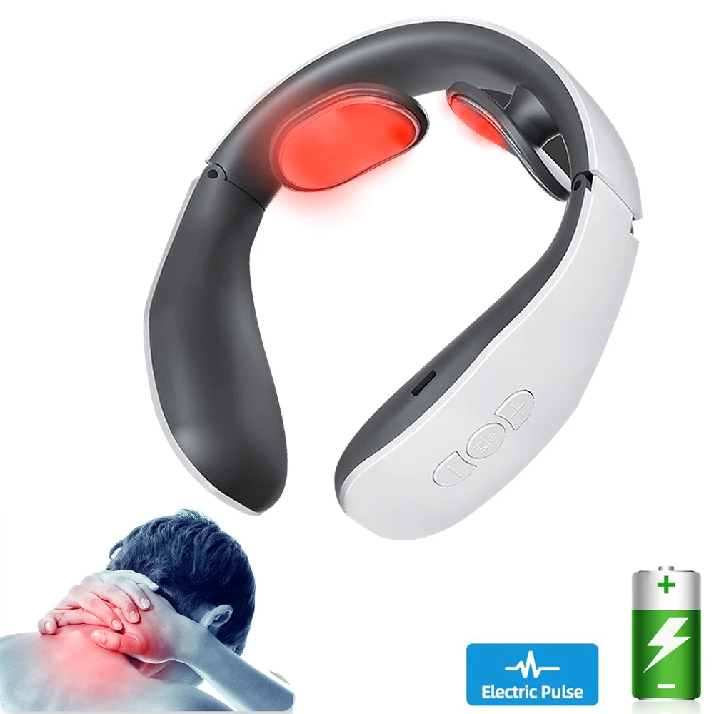 

Smart Electric Neck and Shoulder Pulse Massager Kneading TENS Wireless Heat Cervical Vertebra Relax Pain Relief Massage Machine