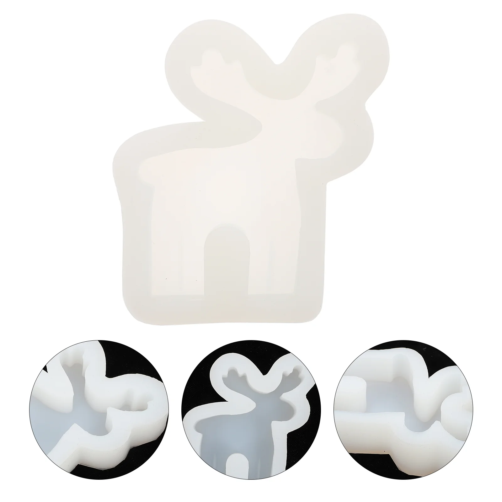

Deermold Silicone Mould Molds Elk Christmas Diy Casting Making Shaped Scented Resinsoapfineder Transparent Craft Chocolate