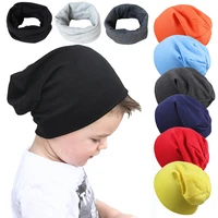 new baby hat for boy hip hop baby pullover caps solid color fashion soft cotton knitted hat spring autumn winter warm caps
