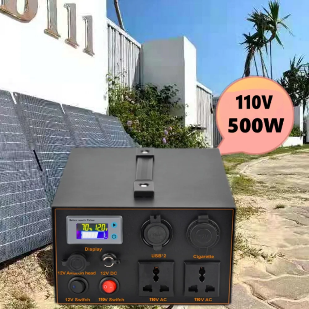 Инвертор для литиевой батареи 12 В 500 переменного тока Вт