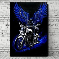 diamond painting motorcycle eagle wings full diamond embroidery cross stitch kits rhinestone pictures american style home decor