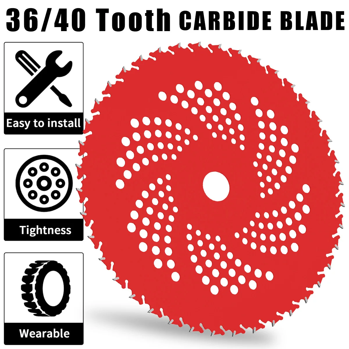 

Trimmer Blade 6/10 Inch 36/40 Teeth Sharp Round Weed Eater Blade Wear Resistant Brush Cutter Saw Blade Weeder Accessories for