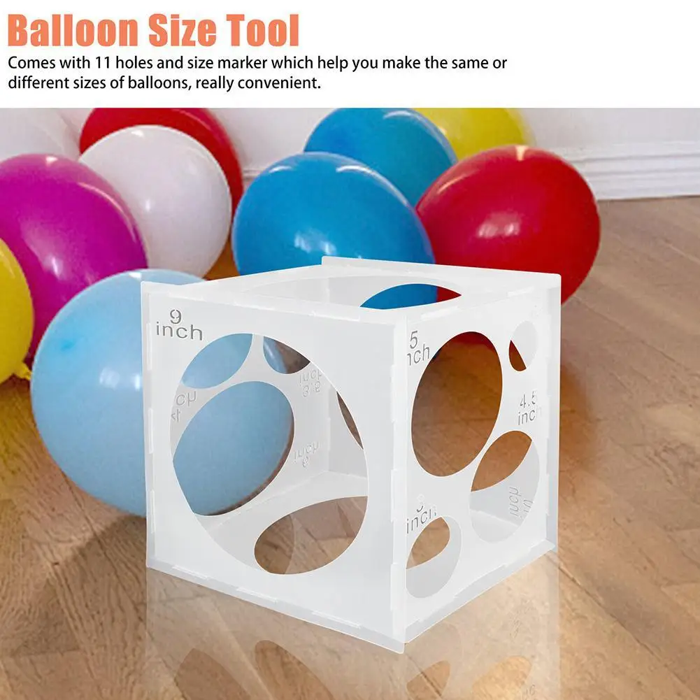 

11 Holes 2-10Inch Balloon Sizer Box Collapsible Balloons Measurement Tools Birthday Party Wedding Balloon Decorations Supplies