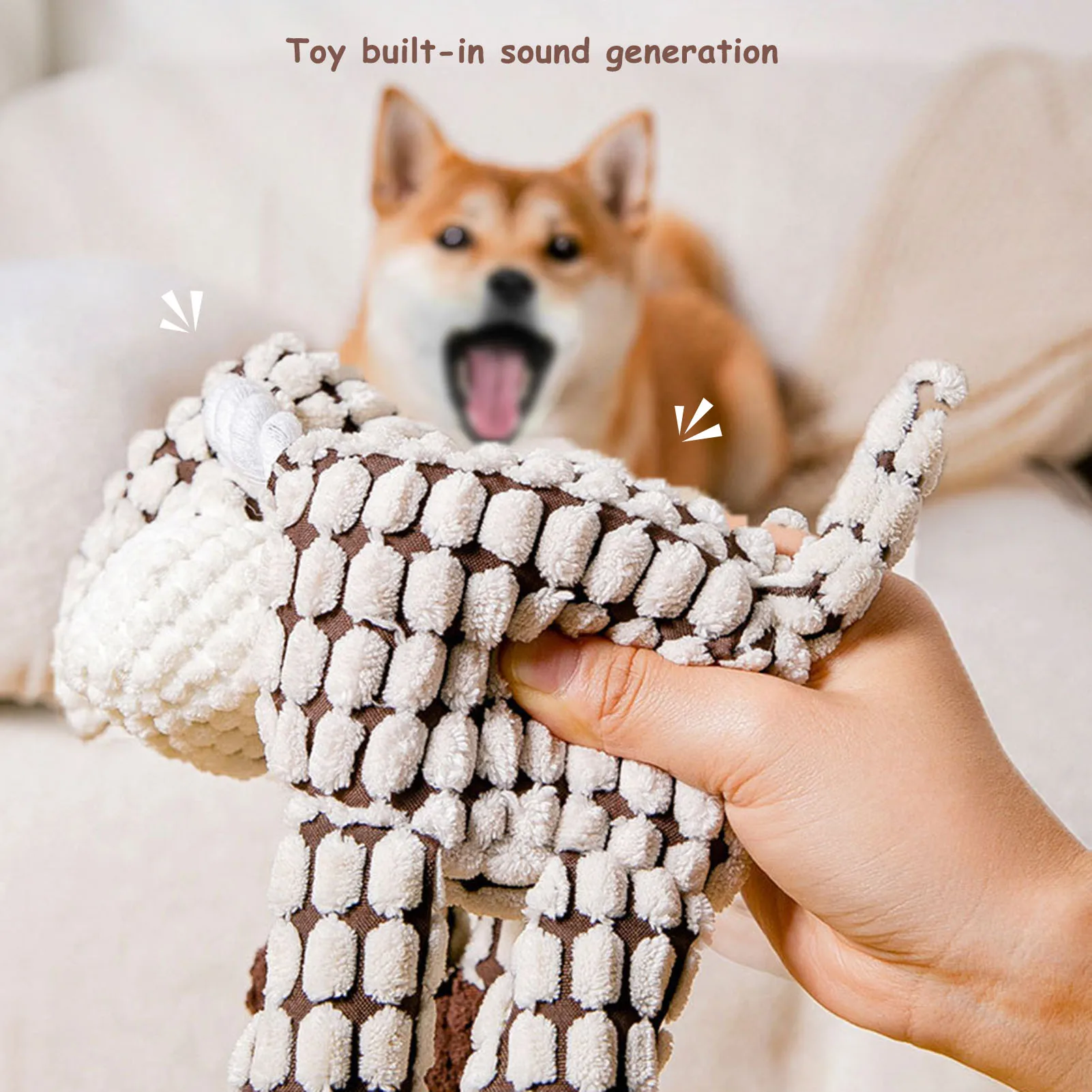 

Pet Squeaky Plush Toys Interactive Training for Small Dogs Teeth Cleaning Decompress Soft Dog Chew Toys Alleviating Boring _WK
