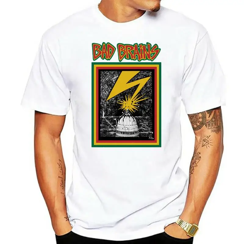

Yellow Bad Brains Rock Punk Oficial Camiseta Para Hombre Custom Special Print Tee Shirt