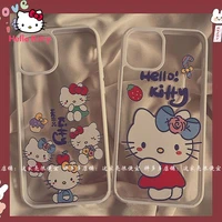 hello kitty clear phone case for iphone 13 13 pro 13 pro max 12 12 pro 12 pro max 11 pro 11 pro max xr cartoon protective case