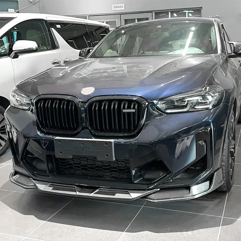 Фото Для BMW X3M X4M F97 F98 LCI 2022 + 3 шт./компл. автомобильный передний бампер, спойлер для подбородка, сплиттер, диффузор, аксессуары для тюнинга, часть №4