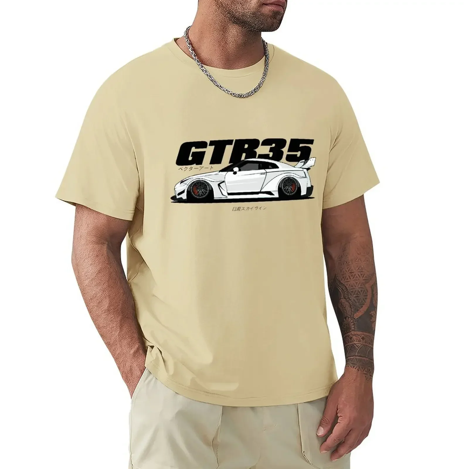 Munstar Skyline GTR R35 Jdm японская автомобильная футболка Harajuku с короткими рукавами