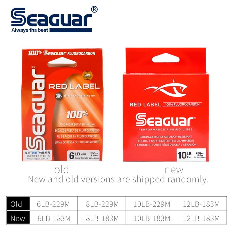 Seaguar Red Label Fluorocarbon 6LB 20LB 160-180M Test Carbon Fiber Monofilament Carp Wire Leader Lines 2