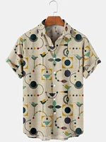 2022 animal deer 3d printing mens shirts summer beach casual hawaiian shirts fashion hip hop loose tops short sleeves