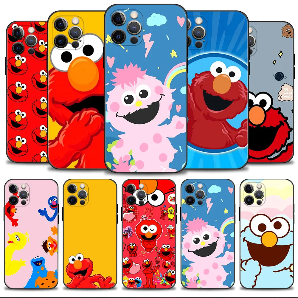 

For iPhone 13 Pro Max 12 XS 11 XR 8 Plus 14 X 7 5S SE SE2022 5 Mini 6S 6 Sesame Street Etui Coque Cellphone