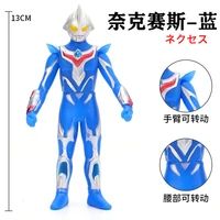 13cm small soft rubber ultraman nexus junis blue action figures model doll furnishing articles childrens assembly puppets toys