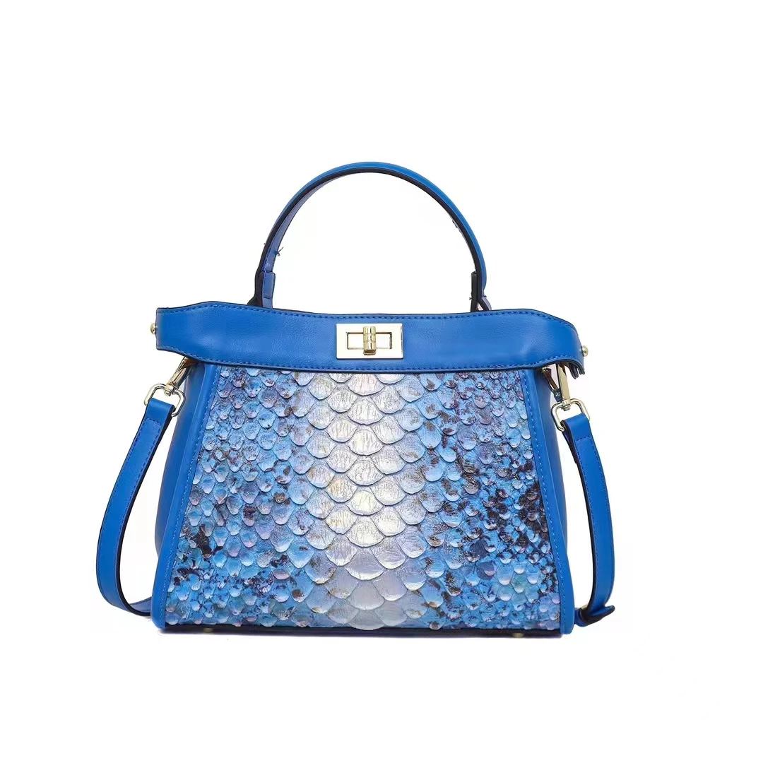 

New Crocodile Pattern Cowhide Women's Crossbody Bag Handheld Single Leather Women's Bag