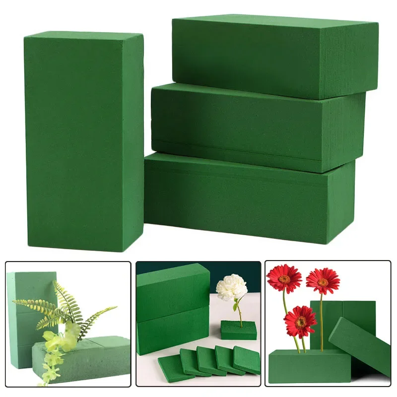 Зеленые цветочные пенопластовые кирпичи впитывающие воду искусственные сухие и