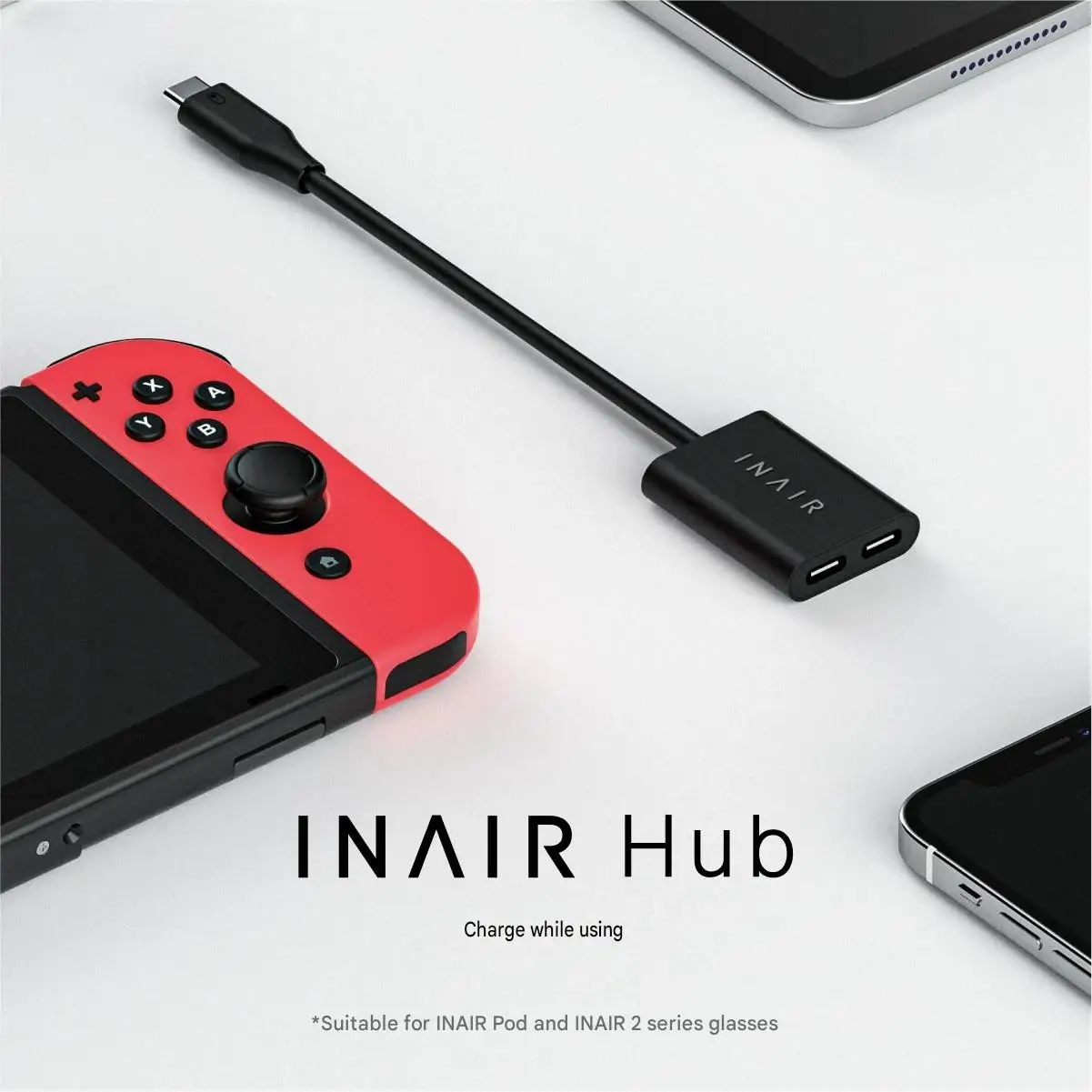 Фото Адаптер INAIR Hub Smart AR Glasses для зарядки и использования во время игры, незаменим для Switch, прямое подключение к Ha №2