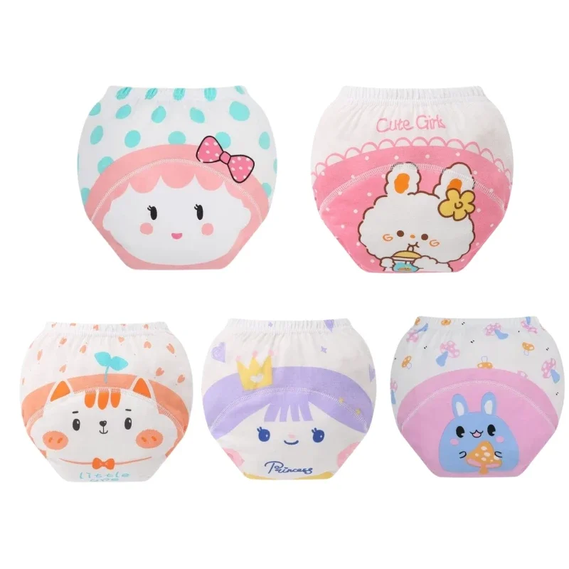 5 шт. детские хлопковые тренировочные штаны трусики подгузники многоразовые