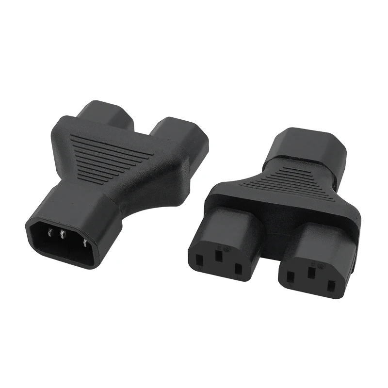 

NEW IEC320 C14 Male to Double C13 Female Y Type Splitter Extension Power Adapter