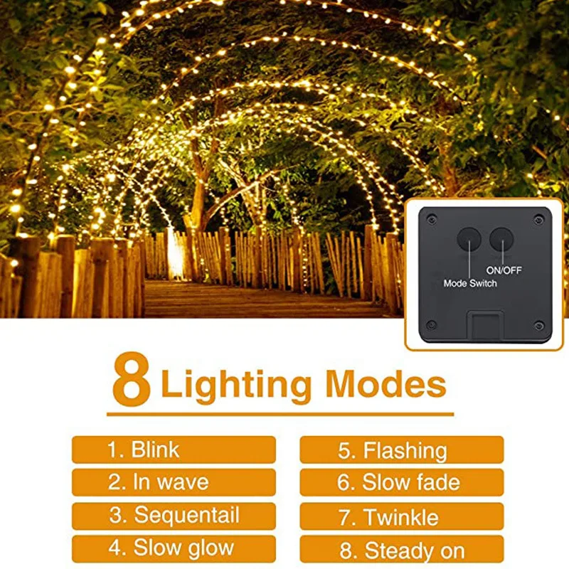 Solar Copper Wire Lamp Outdoor Waterproof LED Copper Wire Lamp String