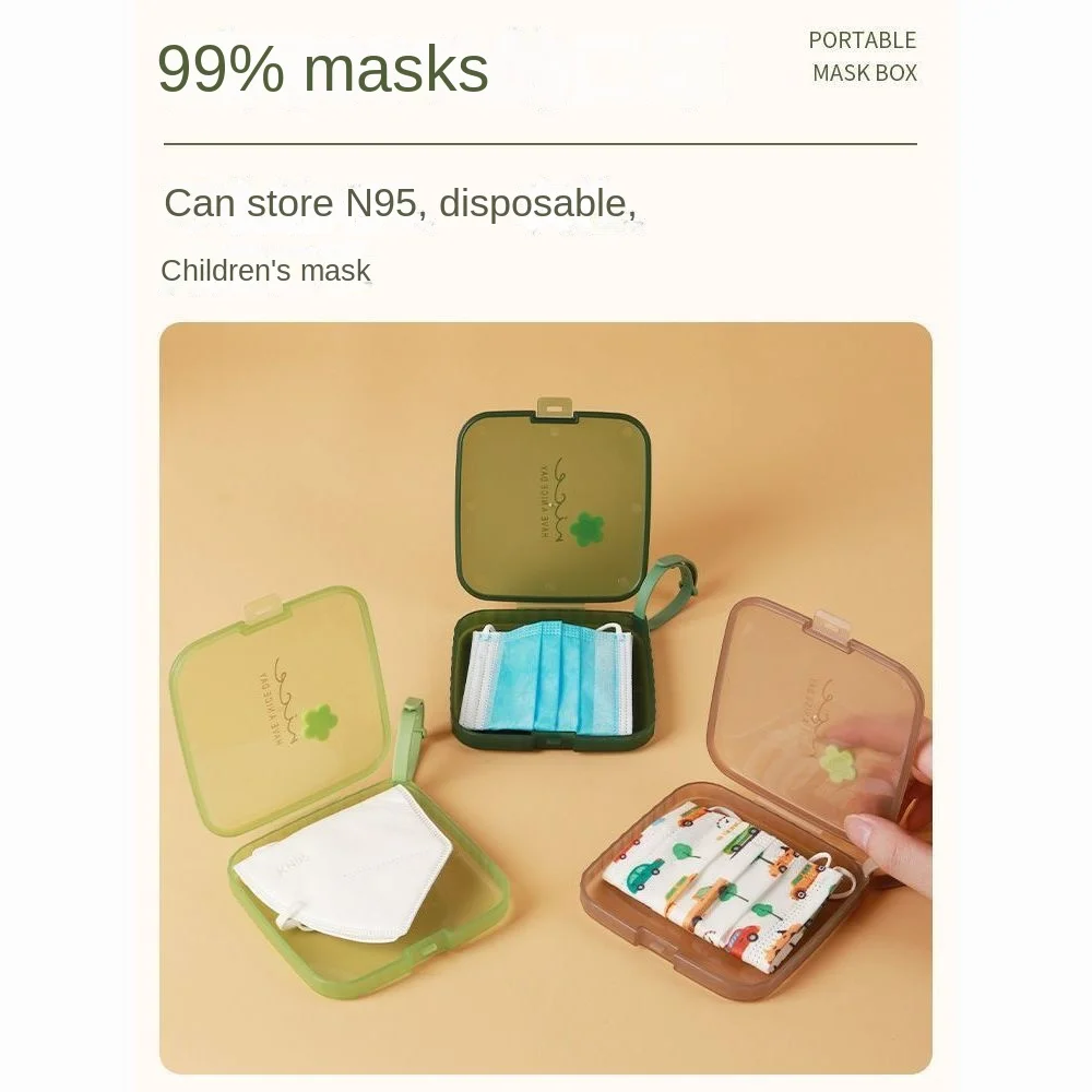 

【 Mask anti dirt and anti fouling storage box 】 High appearance portable anti loss mask storage bag