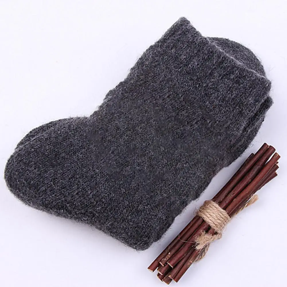

Носки простые теплые нескользящие для мужчин и женщин, зимние теплые носки для снега, флисовая подкладка, впитывающие пот термоноски, повседневная одежда
