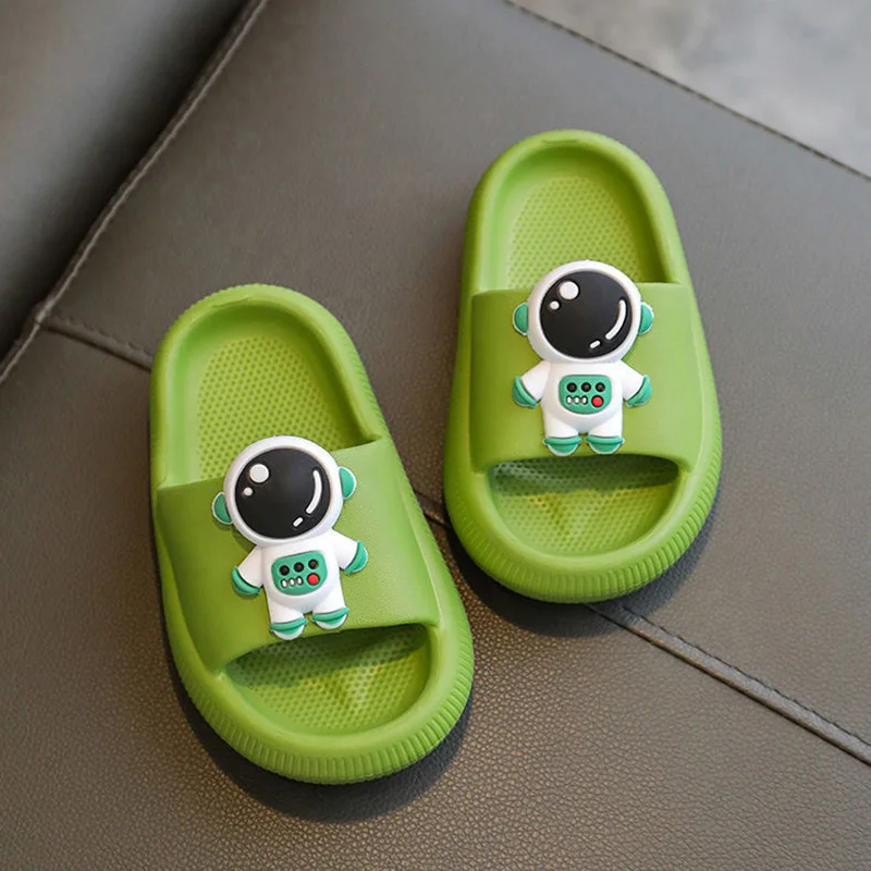 Children'S 2023 Summer Slippers  Cartoon Space Astronauts Non-Slip Indoor Household Soft Slippers for Boys and Girls