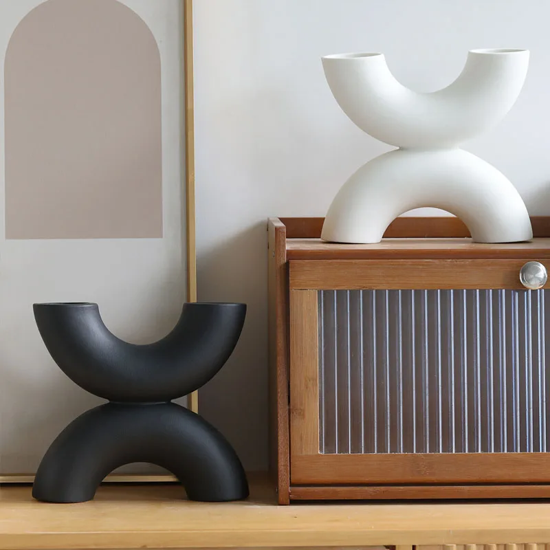 

Керамические вазы ручной работы в скандинавском стиле, декоративные настольные украшения для дома, контейнер для цветов, аксессуары для ук...