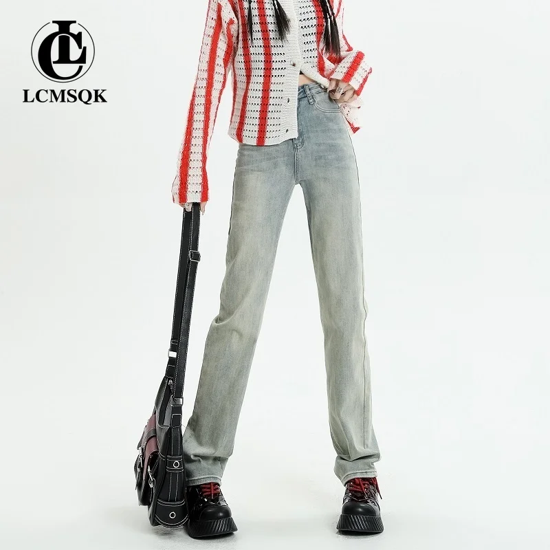 

Женские джинсы 2023, трендовые прямые джинсы, женские джинсы с высокой талией в Корейском стиле, уличная одежда Y2k, винтажная одежда, брюки, одежда