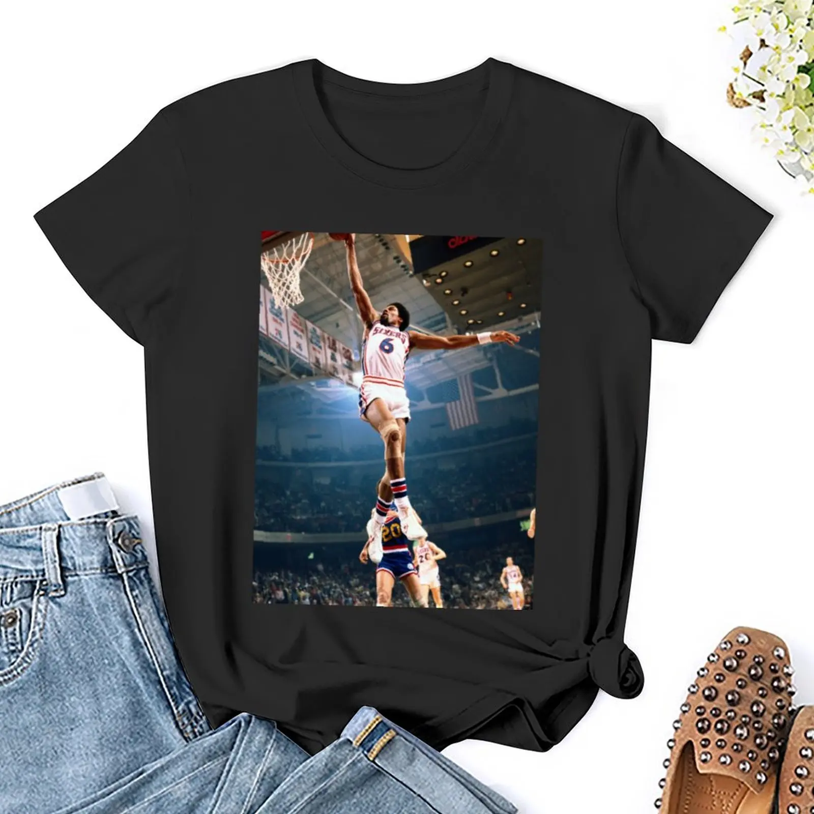 Женская футболка Dr J Dunk j Cradle забавная женская