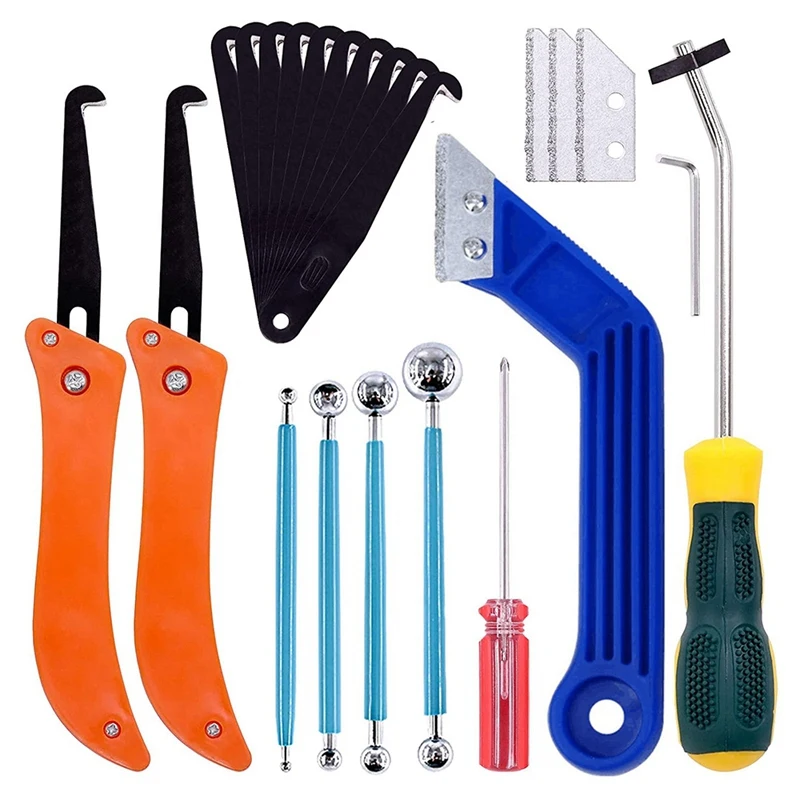 

22Pcs Grout Removal Tool Set Contains Grout Saw Knife, Grout Hand Saw With Diamond Surface Blades,Tile Joint Clean Brush