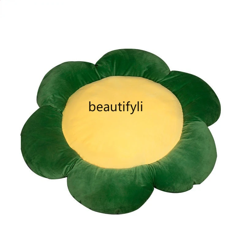 

zqHanging Basket Cushion Single SUNFLOWER Chair round Cushion Cradle Ground round Pad Cushion