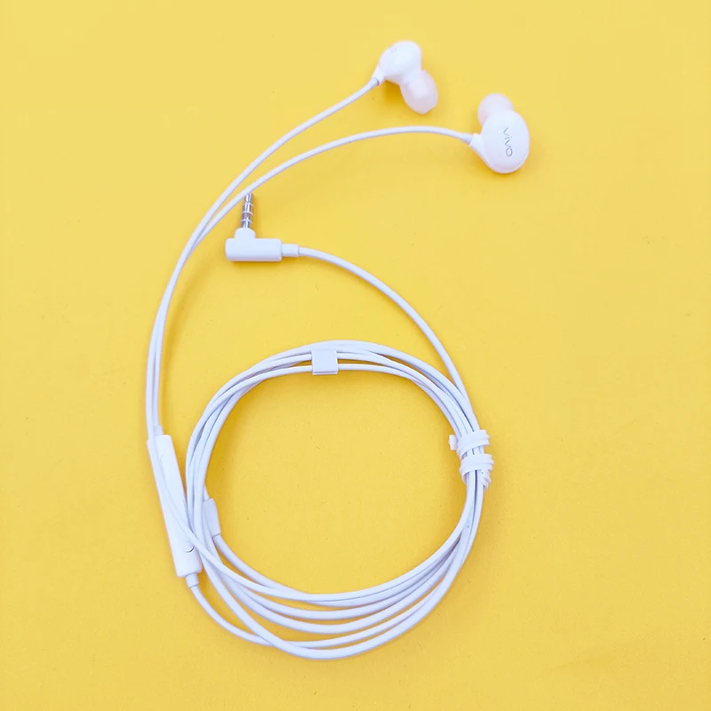 Наушники-вкладыши VIVO 3,5 мм, встроенный микрофон с проводным управлением для Vivo X27 X23 X21 Y97 Y93 Y53S Y52S Z3X IQOO