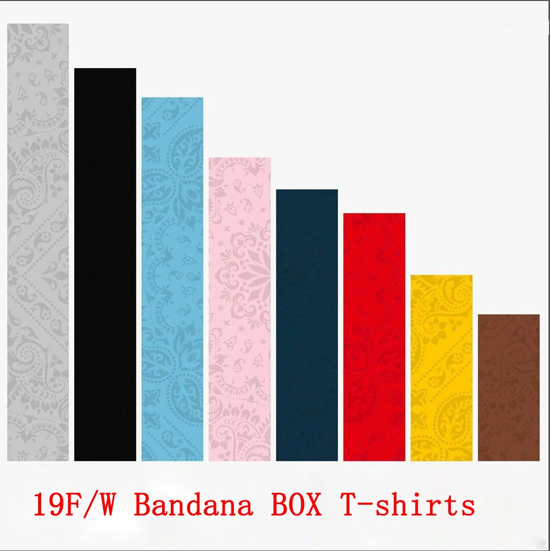 

19FW лучшая версия бандана Bogo футболки с вышивкой футболки женские мужские топы футболки для скейтборда хип-хоп унисекс футболка оверсайз