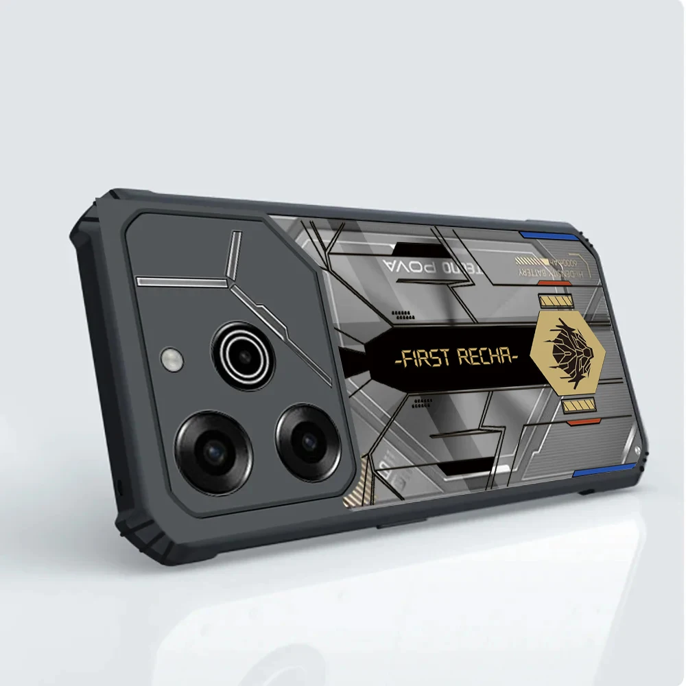 Прозрачный чехол для телефона Tecno Pova 6 5 4 Pro Neo 3 2 Li7 Li9 акриловый с защитой от ударов