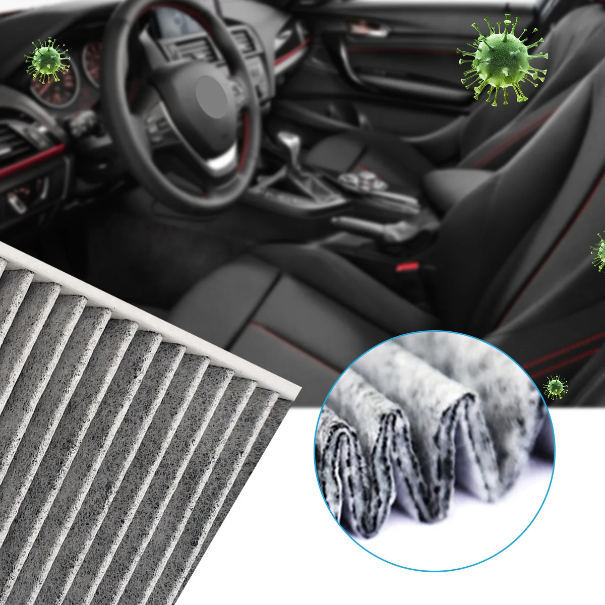 Воздушный фильтр в салон автомобиля пыльца для контроля климата газов заменяет