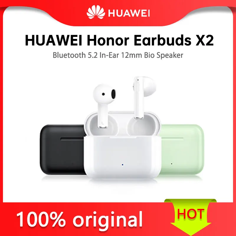 

Наушники Honor Selected X2 TWS, наушники MOECEN Comfy, полувкладыши 12 мм, динамик 28h 2 Mic ENC Bluetooth 5,2, режим игры с низким задержкой
