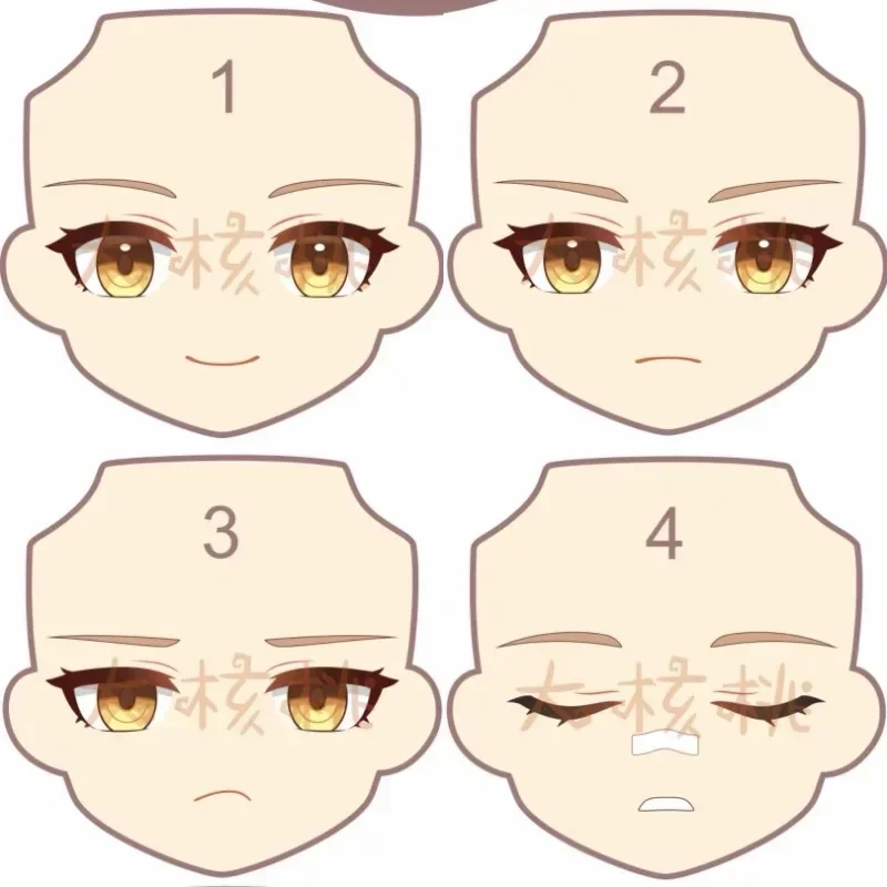 Yanqing Ob22 Ob24 кукла с лицом ручной работы водная наклейка лицевая панель аниме-игра