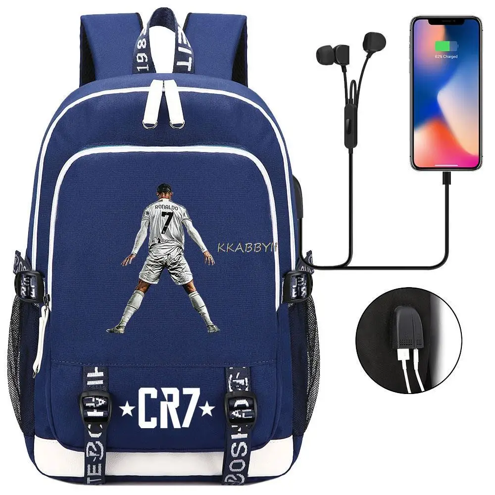 Рюкзак CR7 для мужчин и женщин ранец компьютера в стиле пэчворк работы отдыха