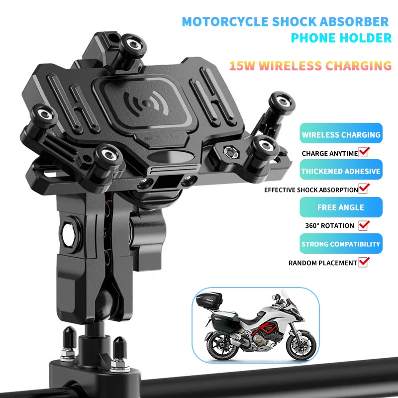 Motorcycle Mobile Phone Holder Wireless Chargingfor Ducati MULTISTRADA 1200 STREETFIGHTER /s/848 MONSTER  Accesorios Bracket